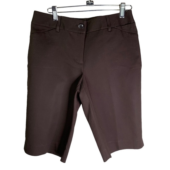 Chico’s Gorgeous Chocolate Brown “The Ultimate Short” Bermuda Short Length Sz 2 - Picture 2 of 12